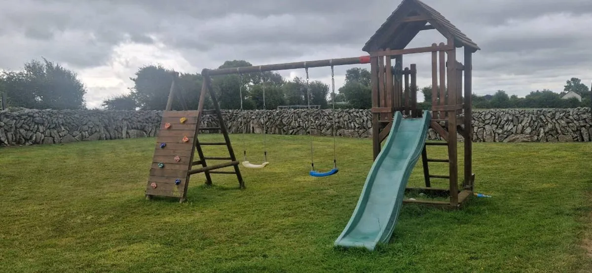 Childrens swing and slide