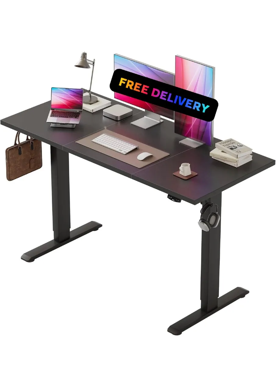 Electric Standing Desk, 2 Memory Buttons, 120x60cm - Image 1