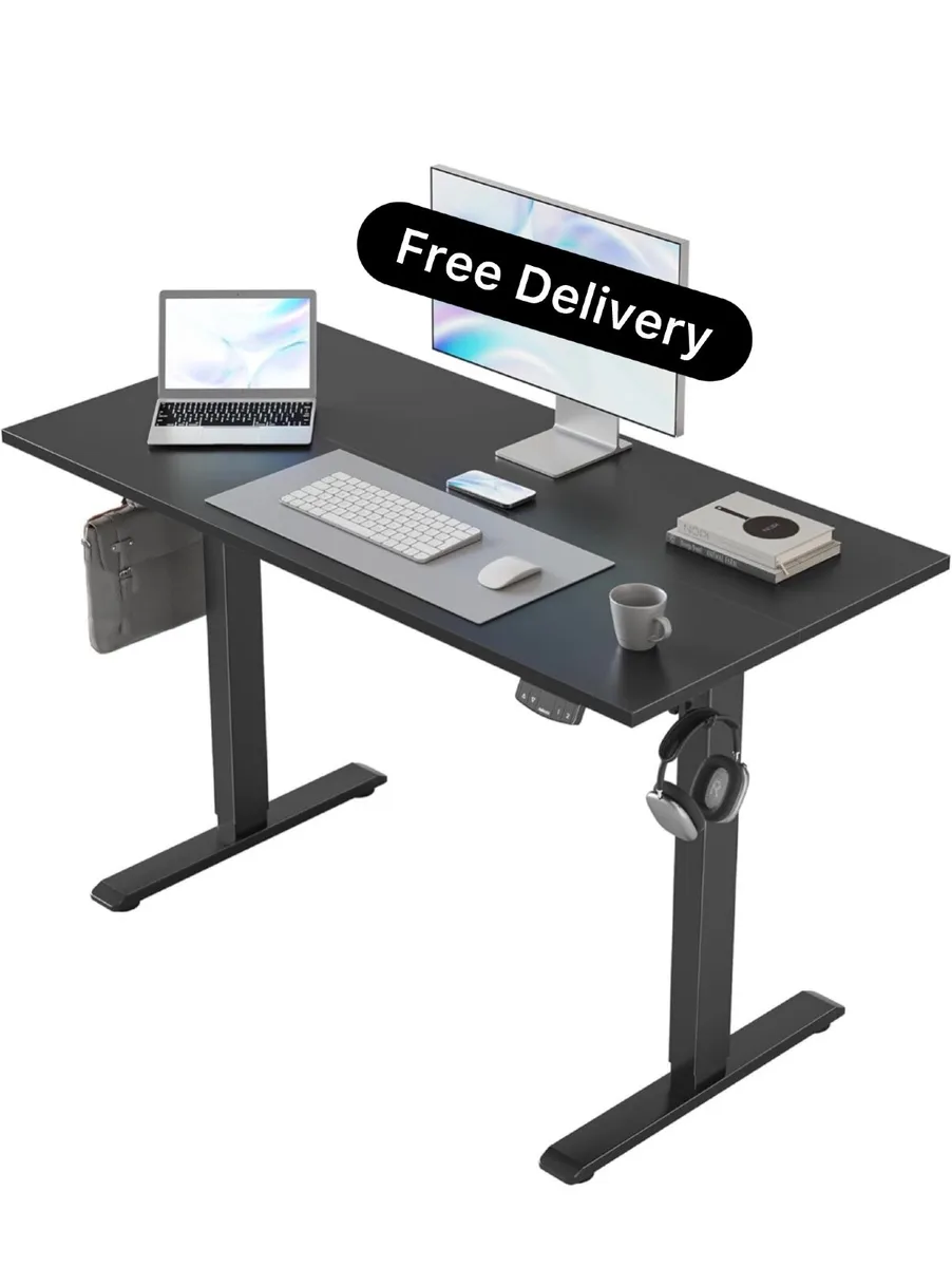 Electric Standing Desk, 2 Memory Buttons, 100x60cm - Image 1