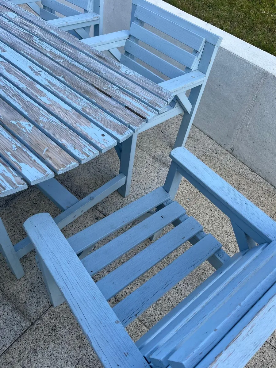Garden garden table & chairs - Image 2