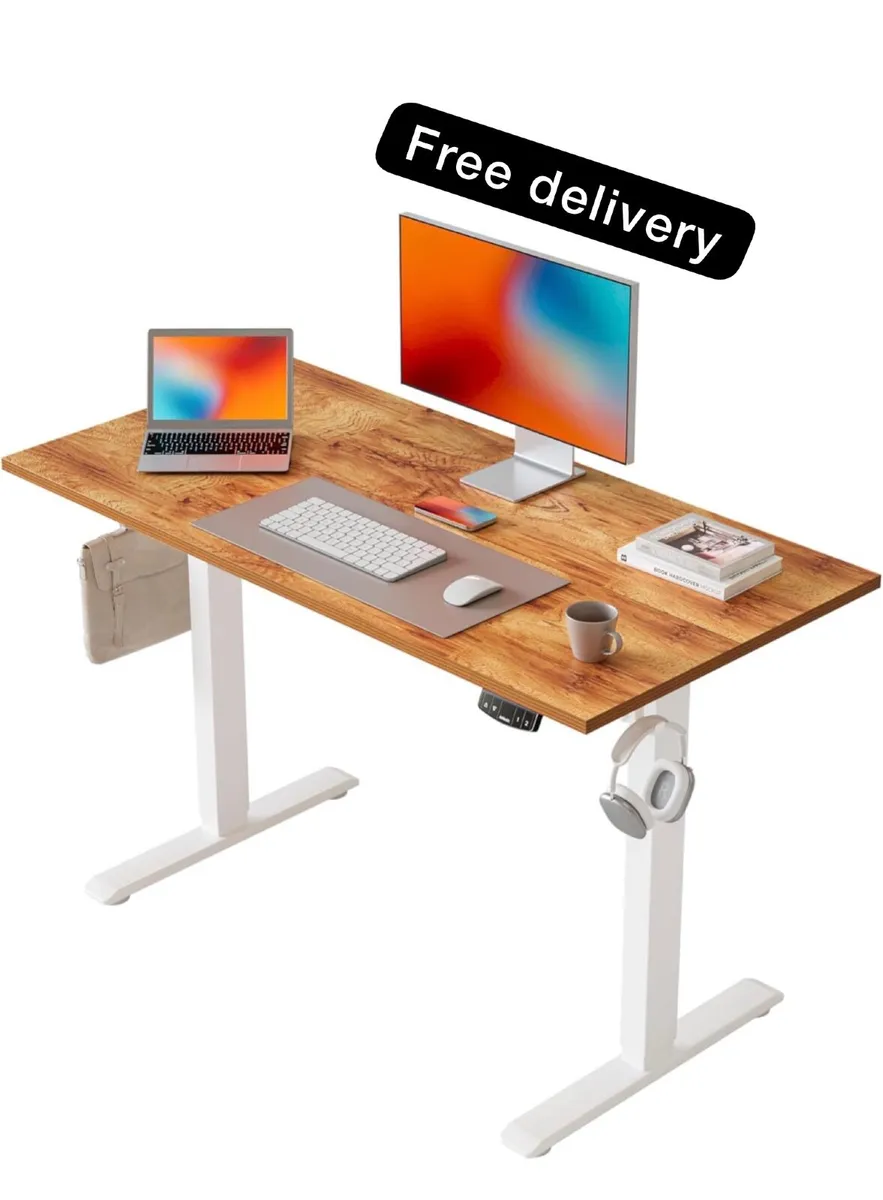 Electric Standing Desk, 2 Memory Buttons, 100x60cm - Image 1