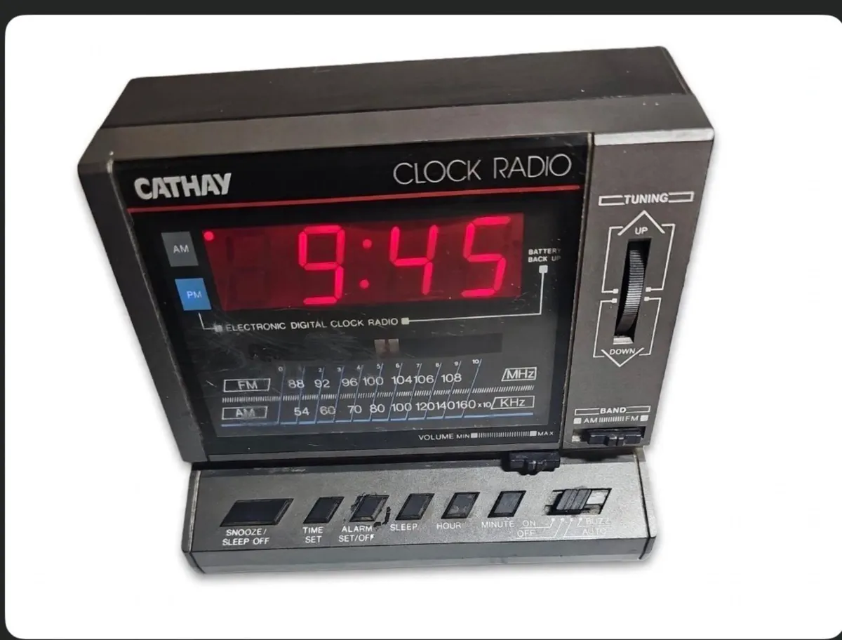 Retro clock radio 1980s