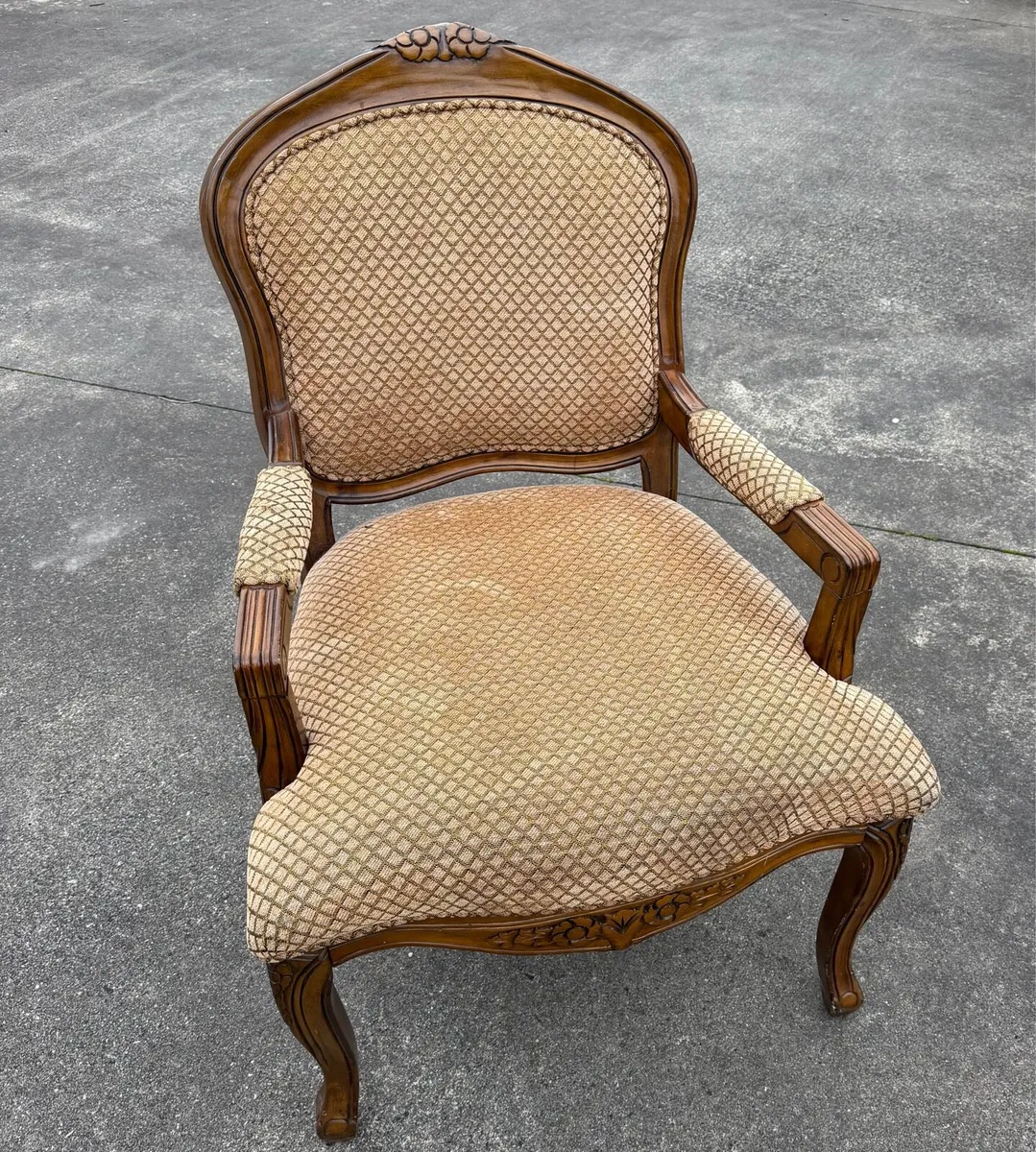 French Louis XV-style armchair - Image 1