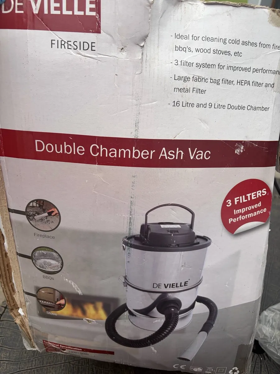De Vielle Double Chamber Ash Vac – 1200W – 25L - Image 4