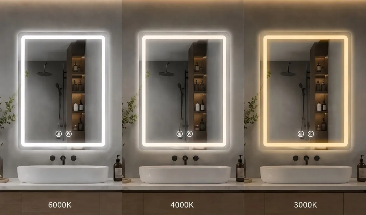 LED Bathroom Mirror Ensuite 50x70cm Vanity - Image 4