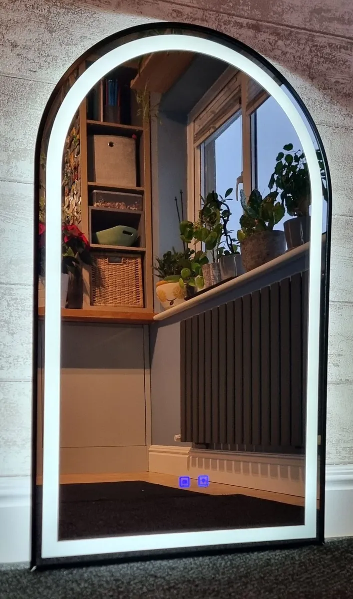 LED Bathroom Mirror 60x100cm Black Frame Antifog - Image 3