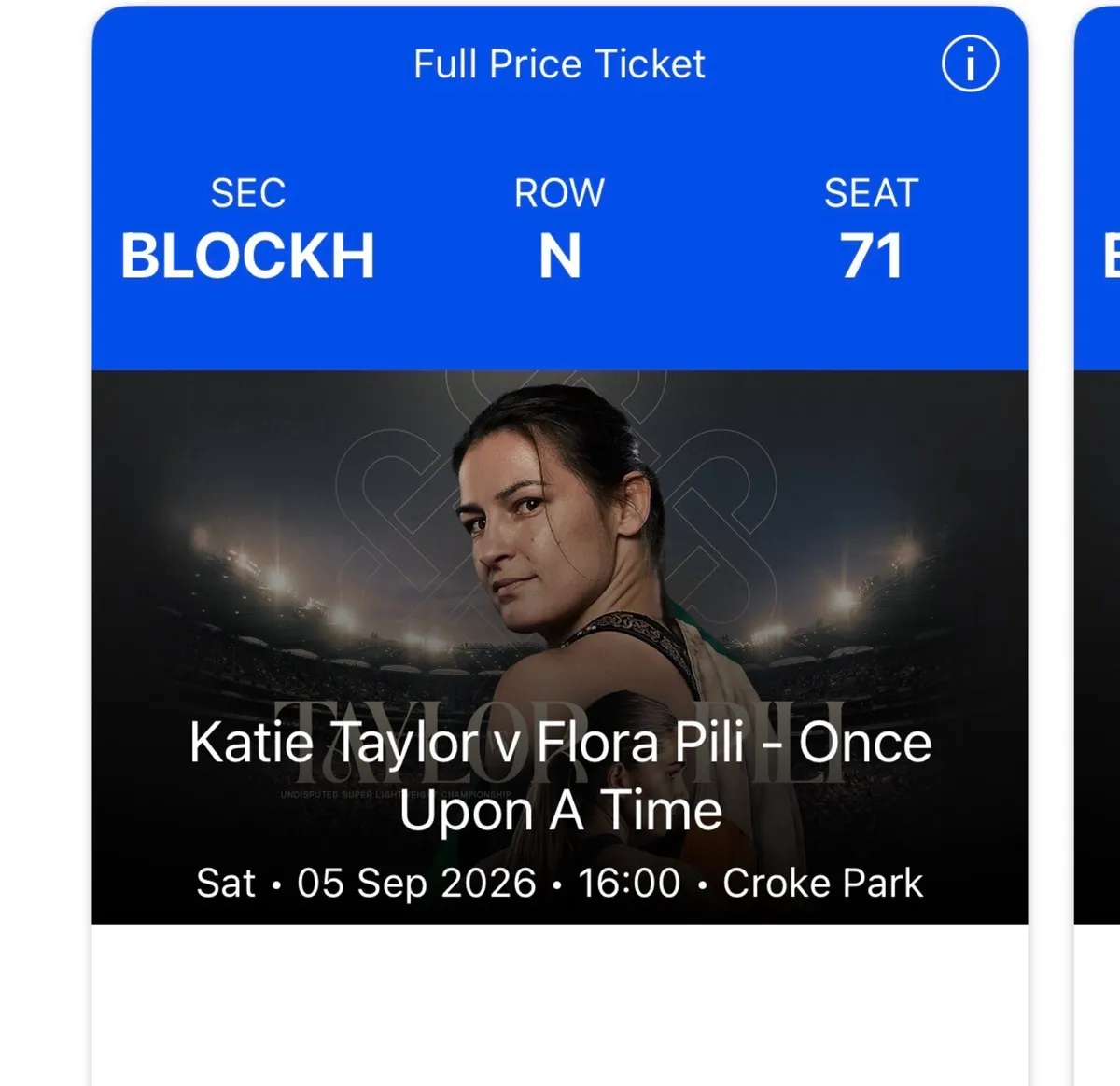 Katie Taylor pitch tickets - Image 1