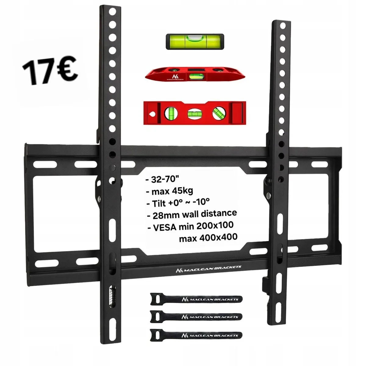Tv Bracket Wall Mount Flat Tilt 32-70" - Image 1