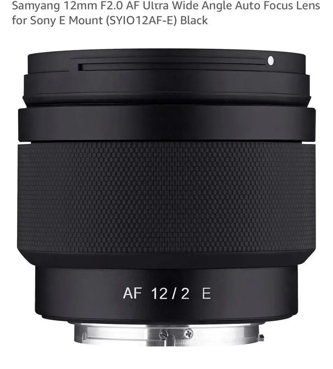SAMYANG 12 mm F2.0 Wide Angle Sony E Wide Angle 12 Millimeters
