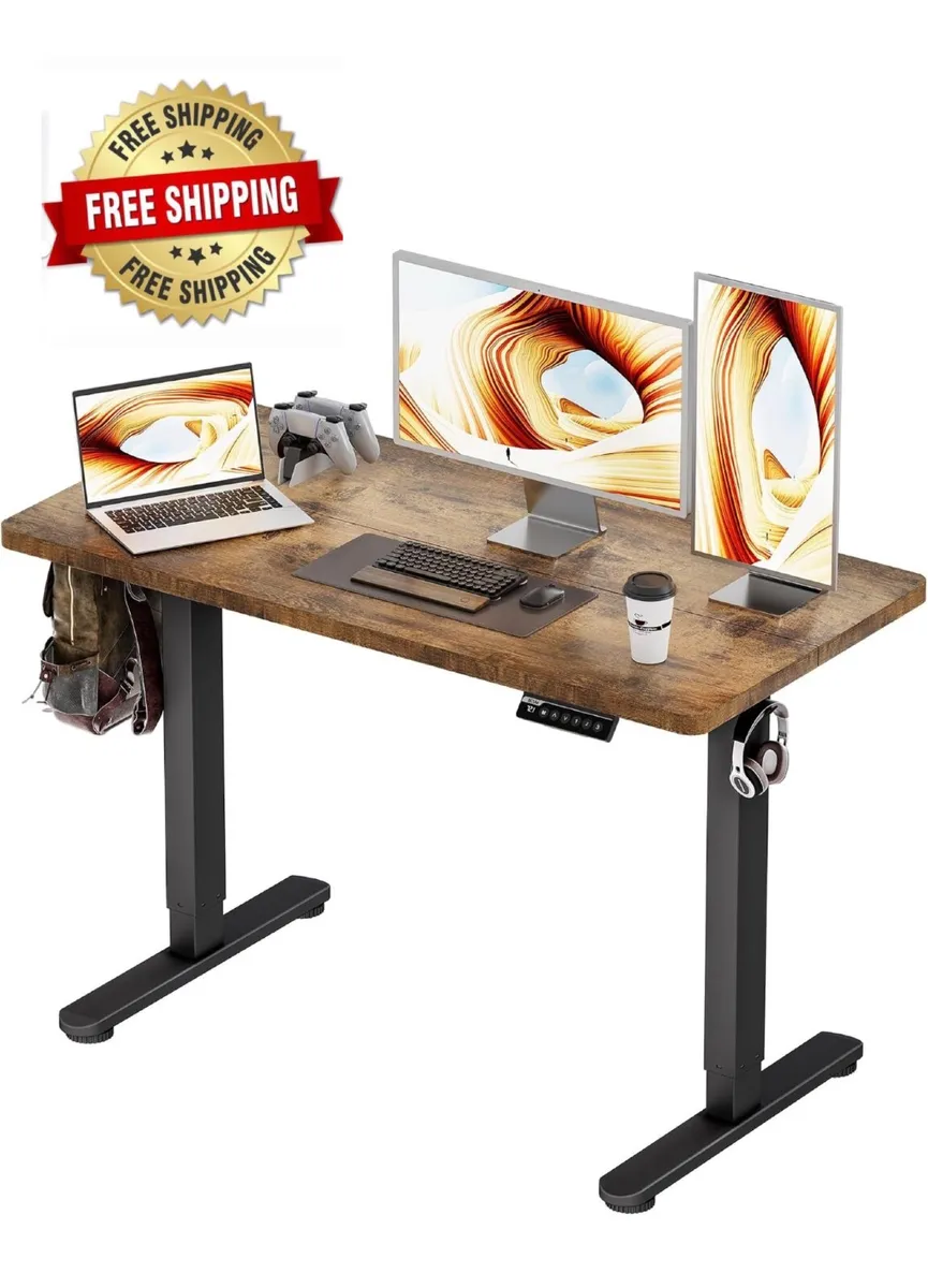 Standing Desk 120x60cm Gaming Desk 3 Memory with S - Image 1