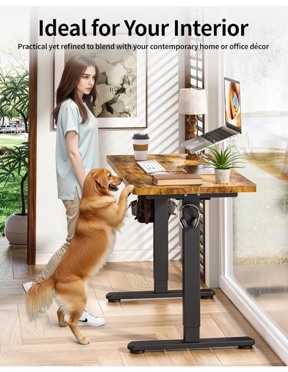 Standing Desk 120x60cm Gaming Desk 3 Memory with S - Image 4