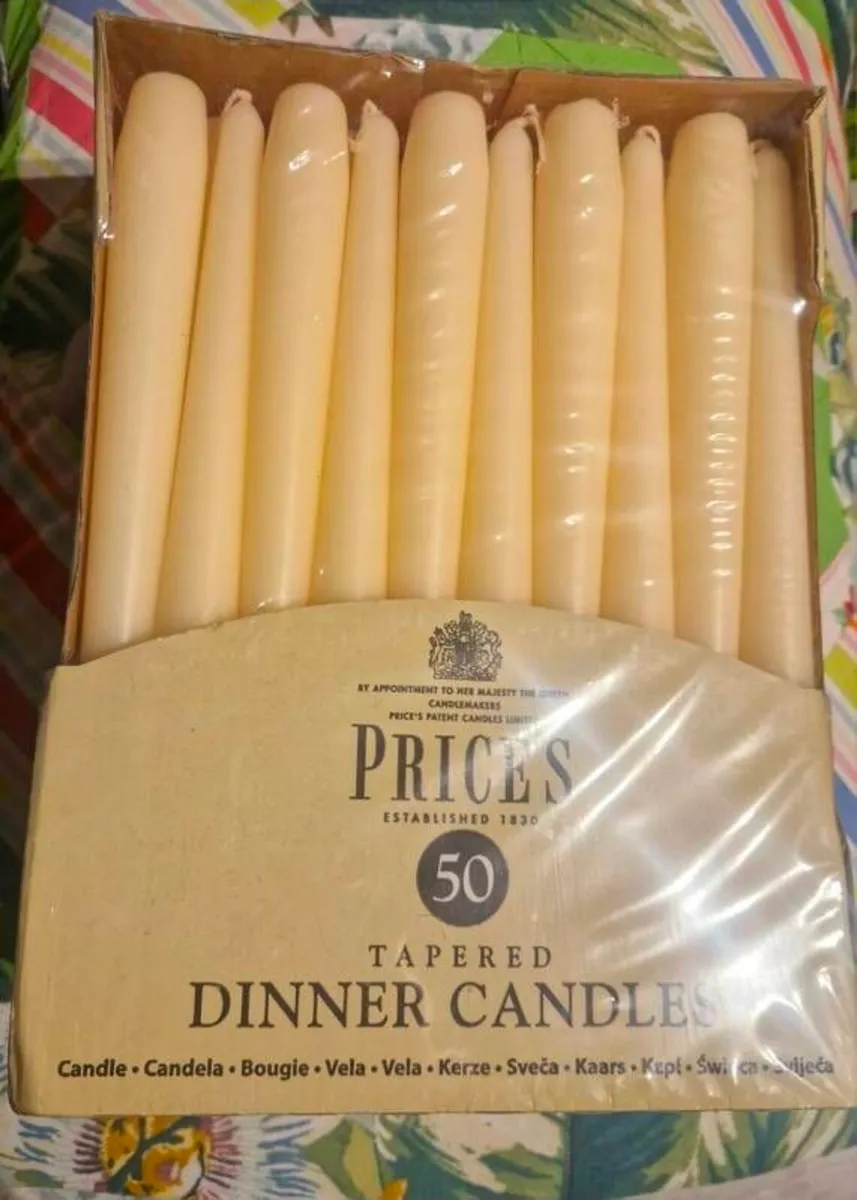Dinner candles in ivory - Image 1