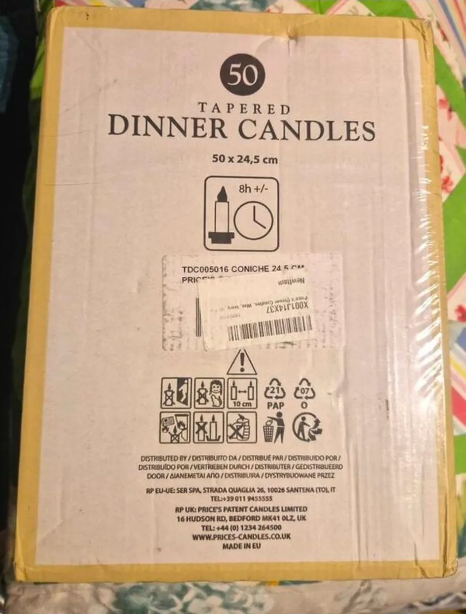 Dinner candles in ivory - Image 2