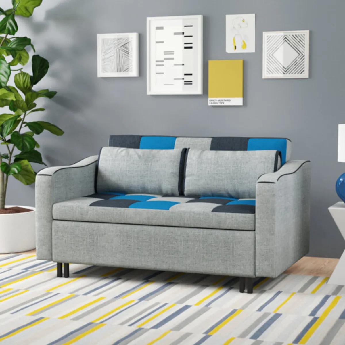 Brand new asben multi colour sofa bed reduced