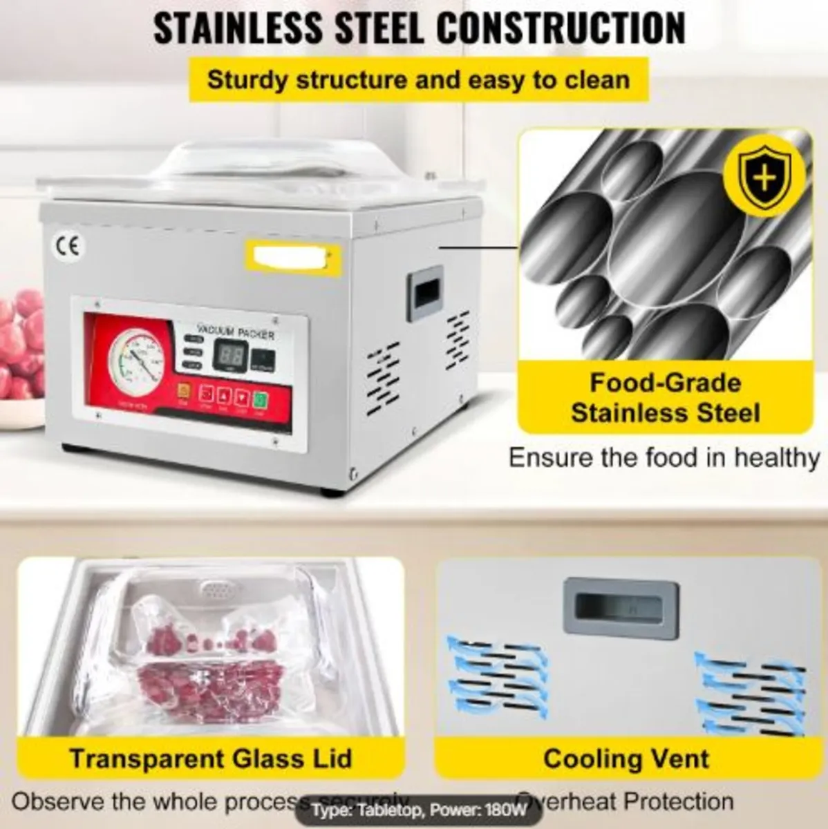 Chamber Vacuum Sealer, 260W Sealing Power, Vacuum - Image 4
