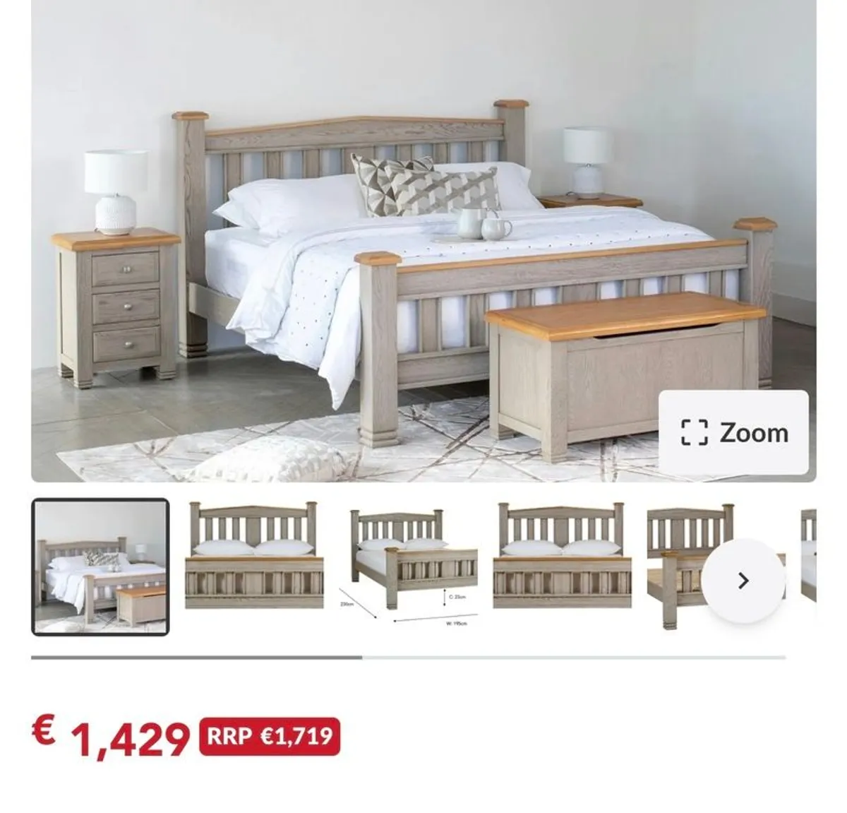 King size Harvey Norman bed