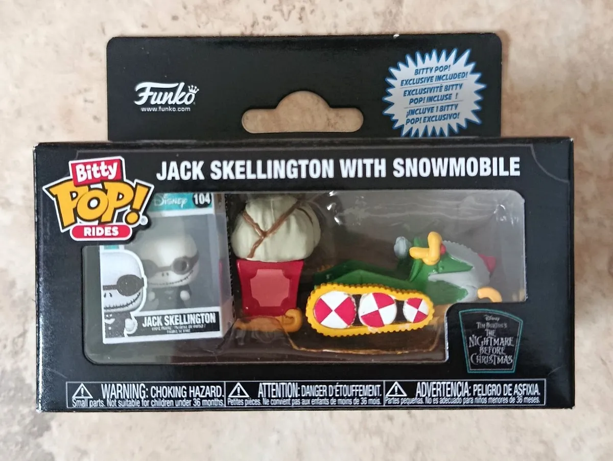 Funko Bitty Pop Jack Skellington with Snowmobile - Image 1