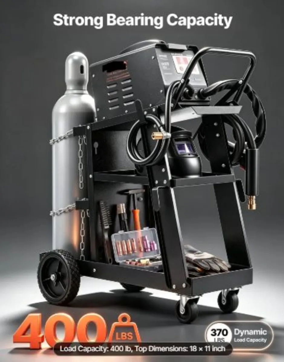 Welding Cart, 3-Tier Heavy Duty Welder Cart - Image 3