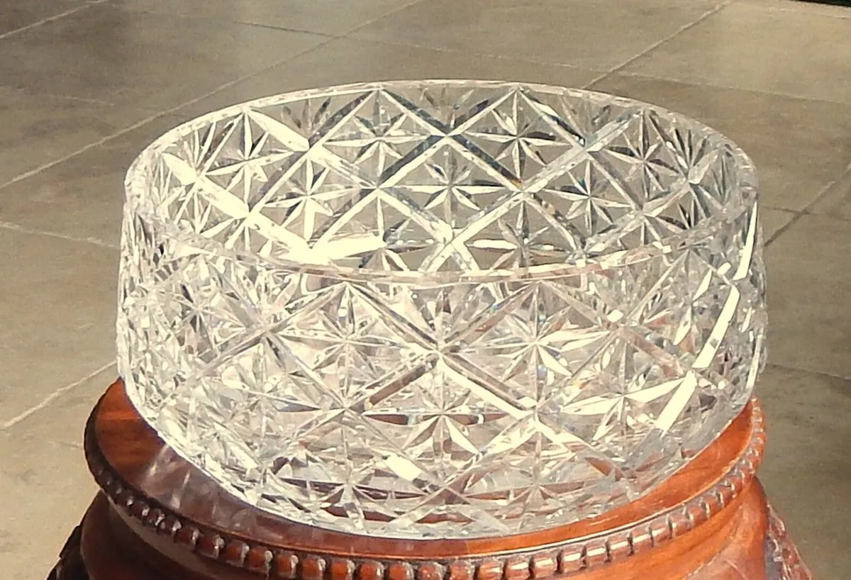 Large Cut Crystal Bowl - Image 2