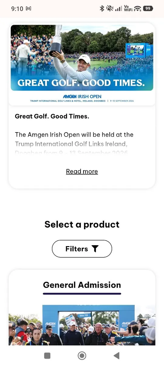 Tickets to Amgen Irish Open - Image 3
