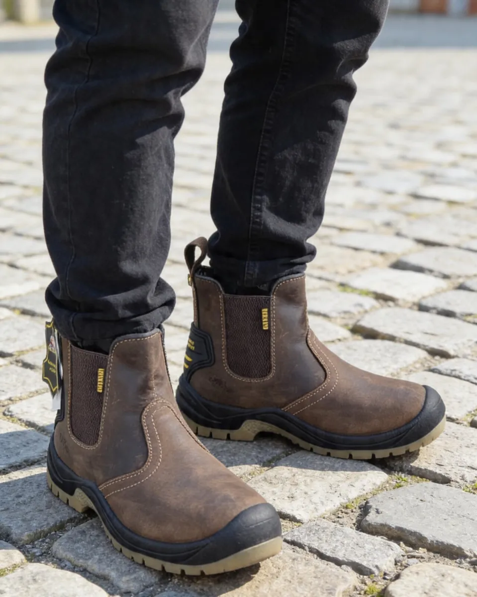Buffalo safety S3 slip-on boots all sizes - Image 1