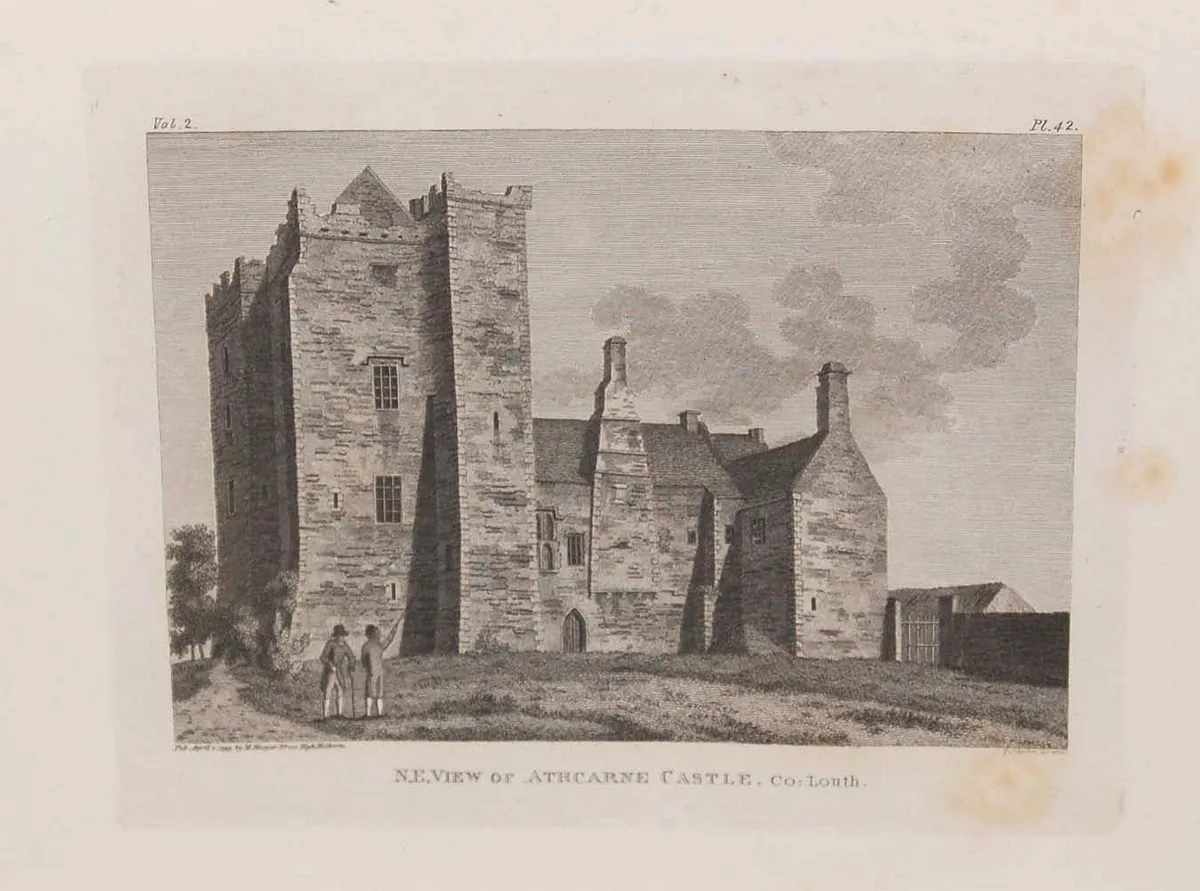 1797 Engraving N.E. View Athcarne Castle - Image 2