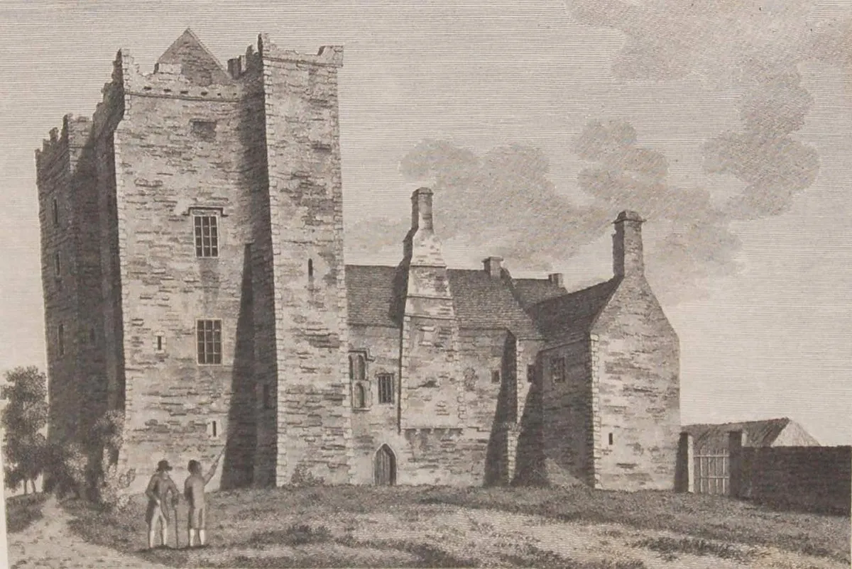 1797 Engraving N.E. View Athcarne Castle - Image 1