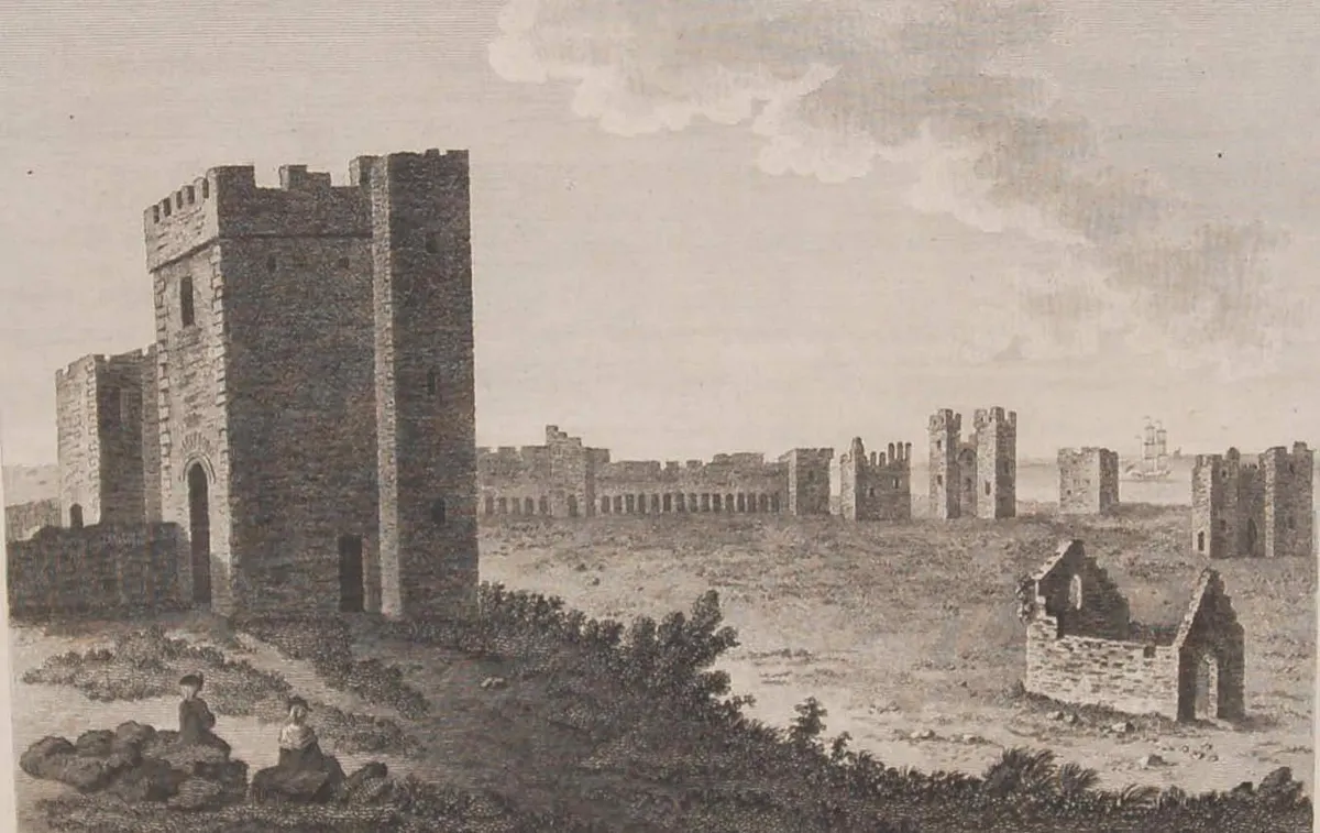 1797 Engraving Newark Castle Co Down - Image 1