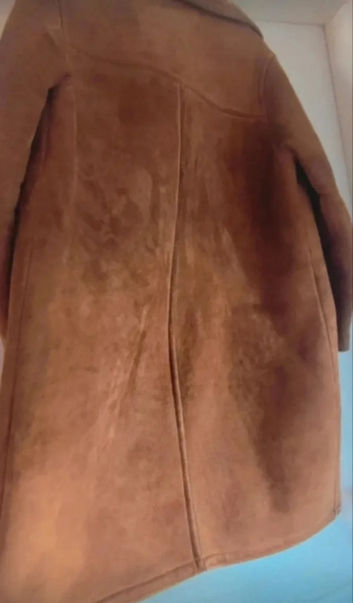 Vintage 70s Irish Sheepskin Shearling Coat Vara & - Image 3