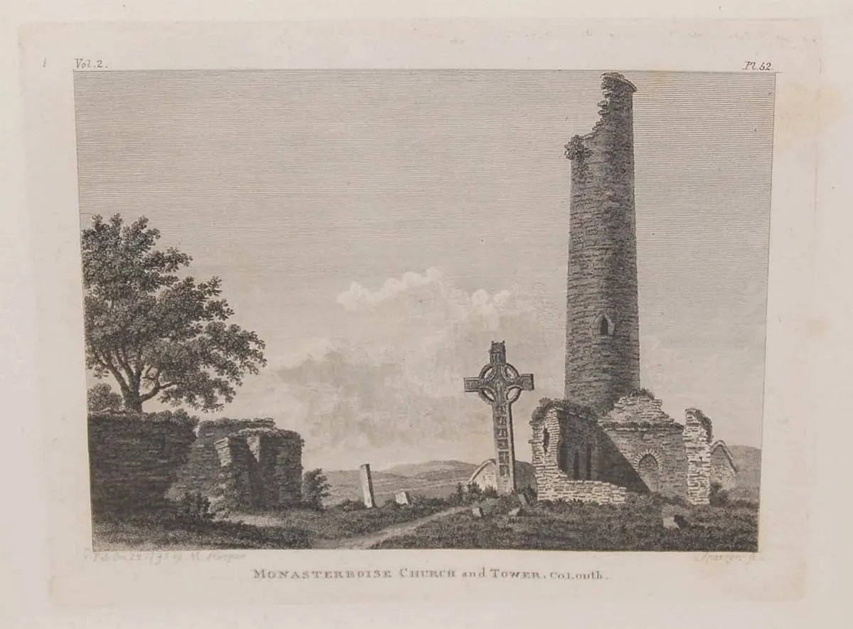 1797 Engraving Monasterboice Church Louth - Image 2