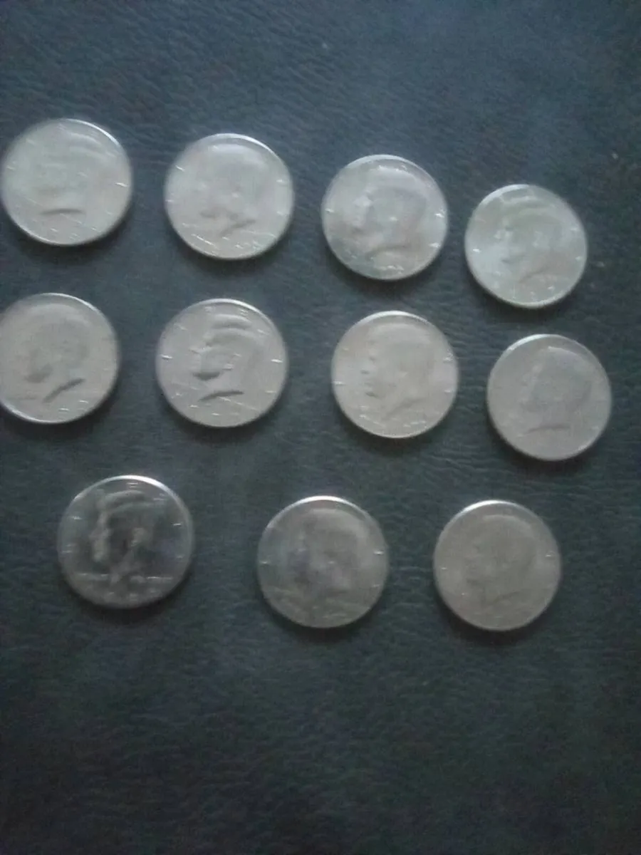11.  AMERICAN.   SILVER.  HALF.   DOLLARS. - Image 2