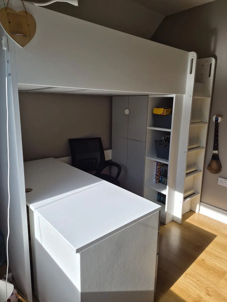 Loft Bed with desk and storage - Image 2