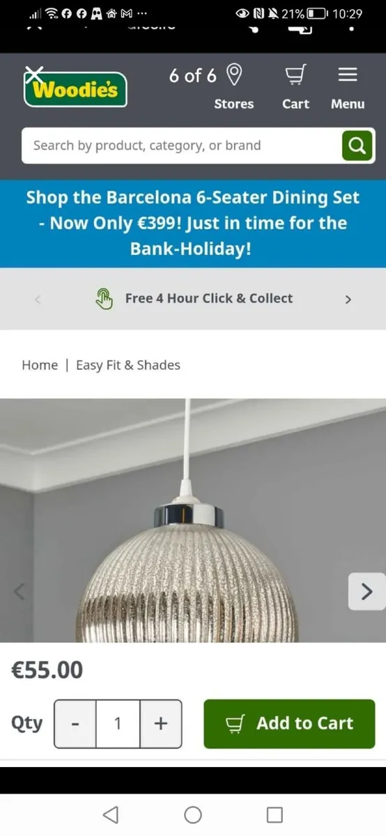 Ribbed Clear Glass  Ceiling Lamps - Image 3