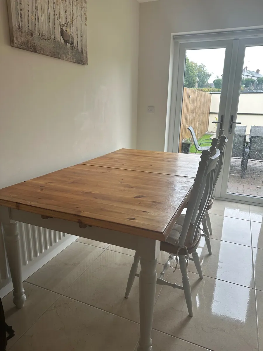 Farm House Dining Table & Two Chairs - Image 2