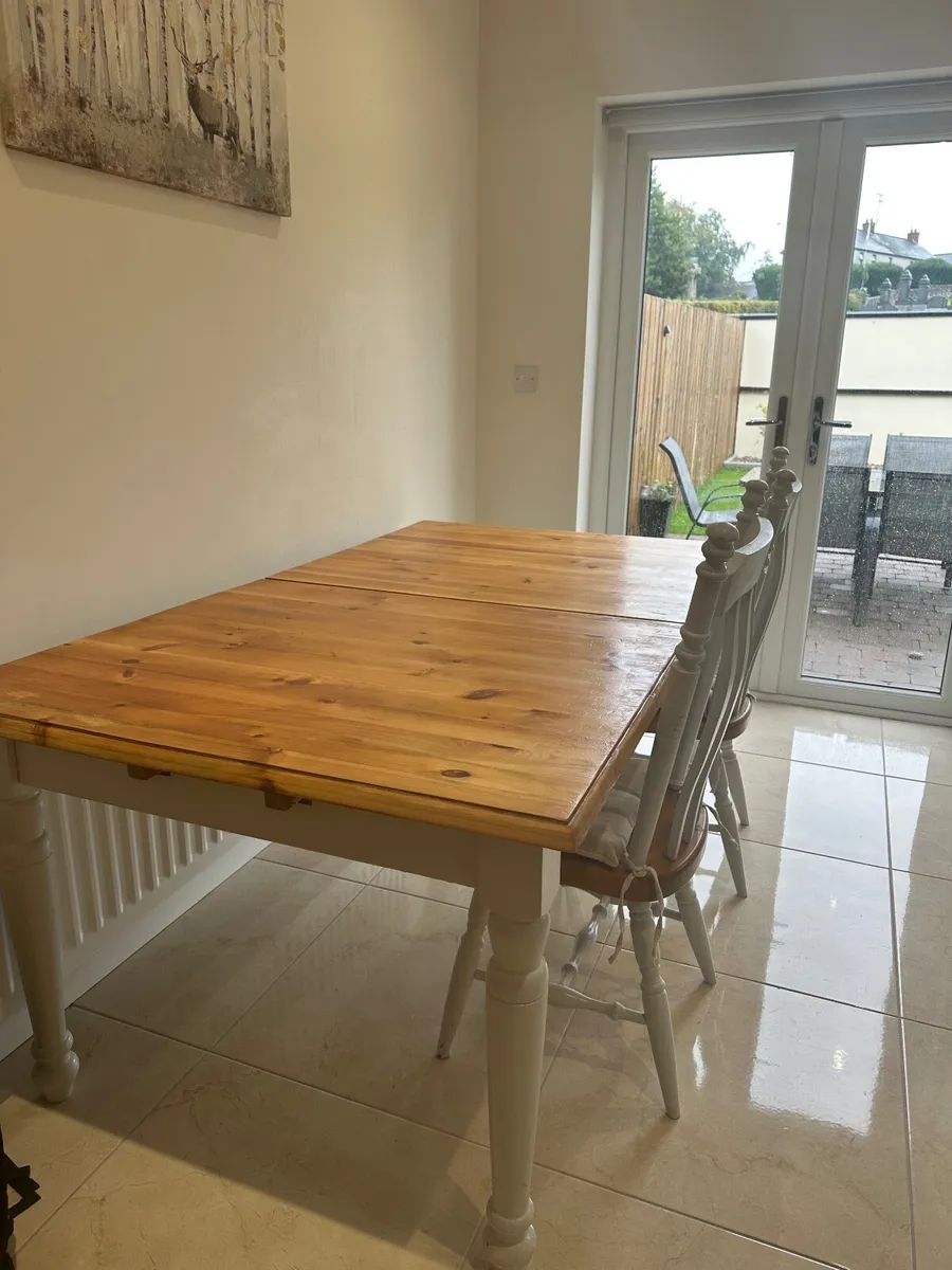 Farm House Dining Table & Two Chairs - Image 4