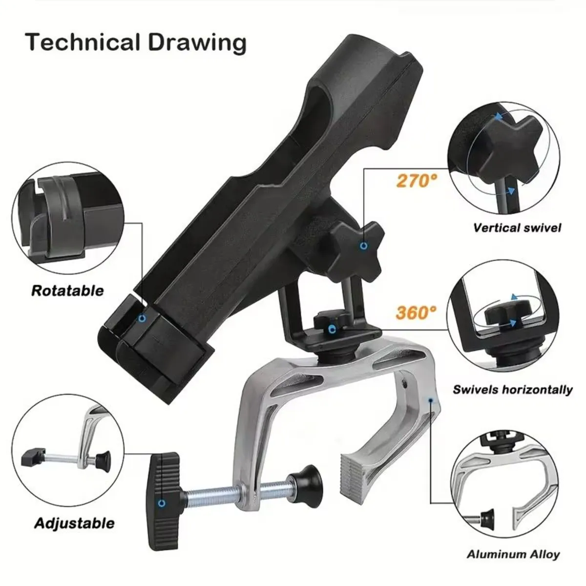 Fishing rod holder for boat - Image 3