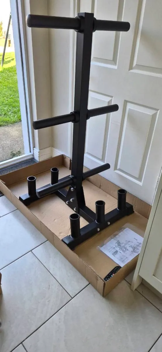 Brand new olympic plate and bar storage rack - Image 1
