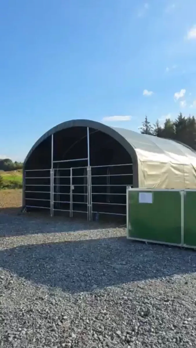 6m x 6m Animal Livestock Shelter 900g PVC - Image 1
