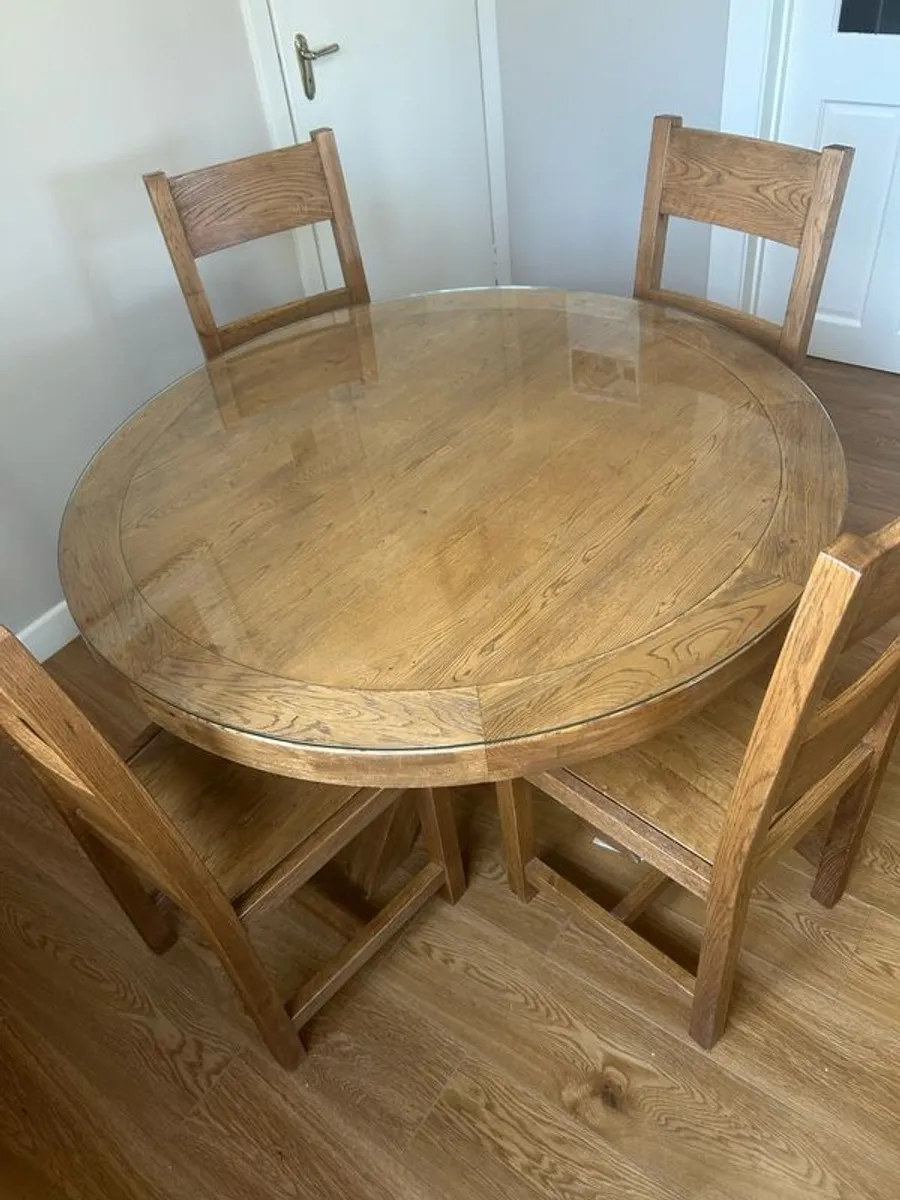 Oak Table and Chairs - Image 1