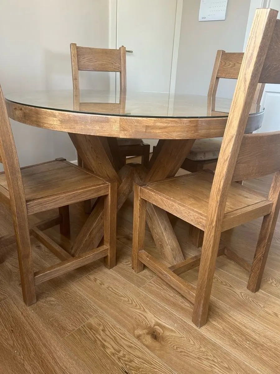 Oak Table and Chairs - Image 2