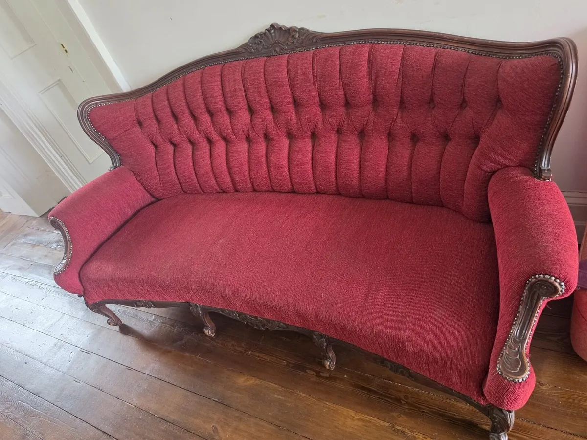 Antique sofa and armchairs - Image 3