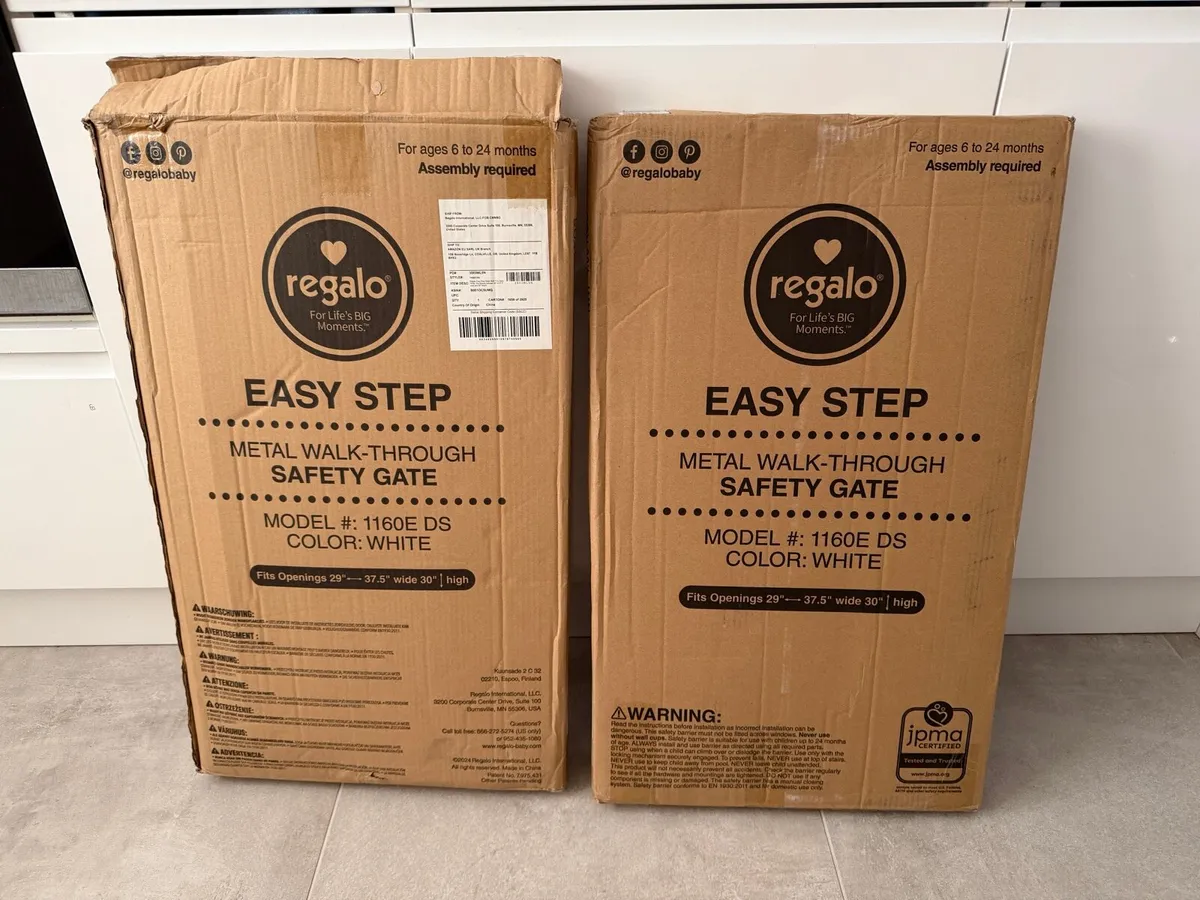 x2 Regalo Easystep Stair Gates with extension - Image 2