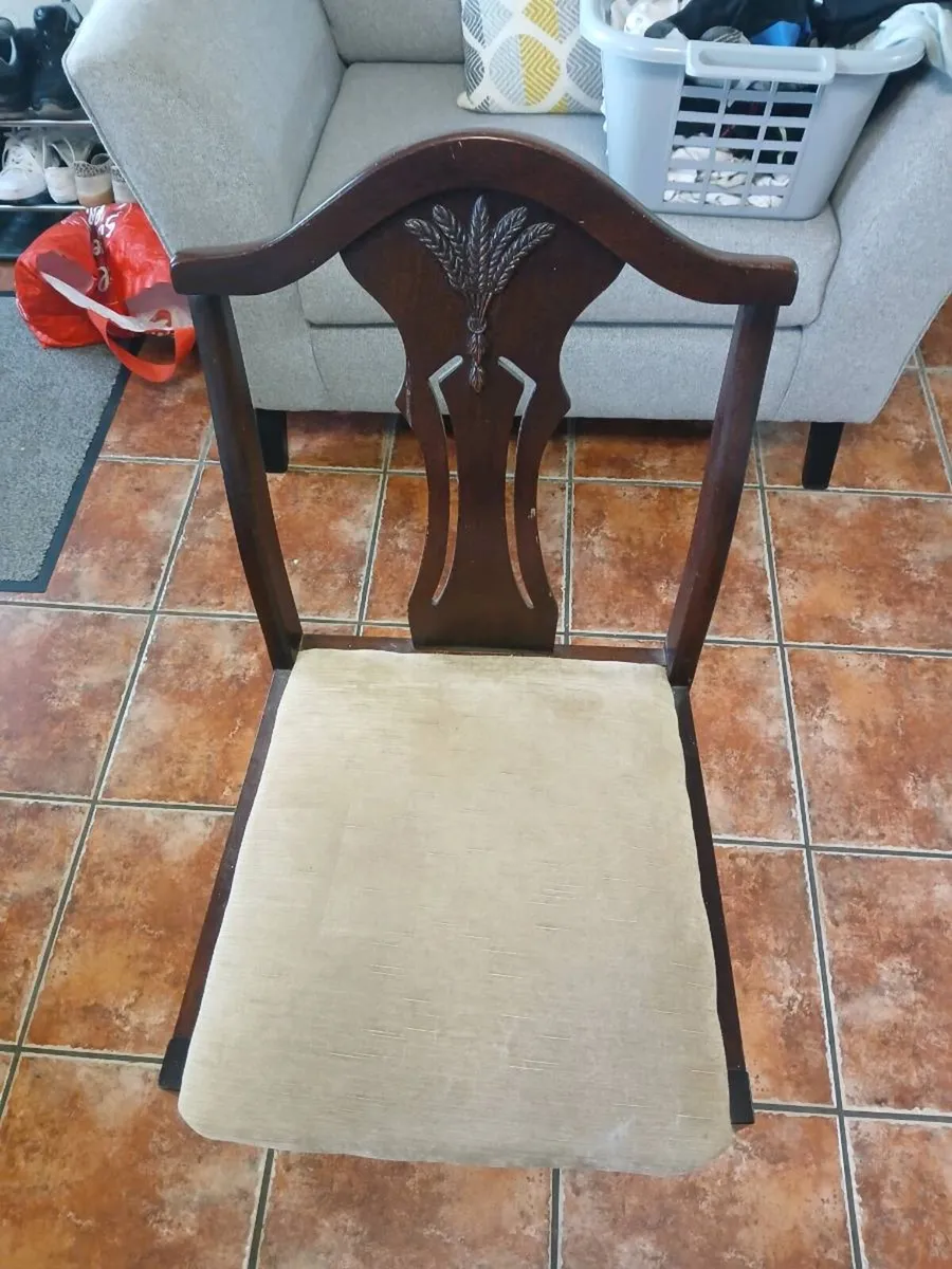 Mahogany table + 6 chairs - Image 2