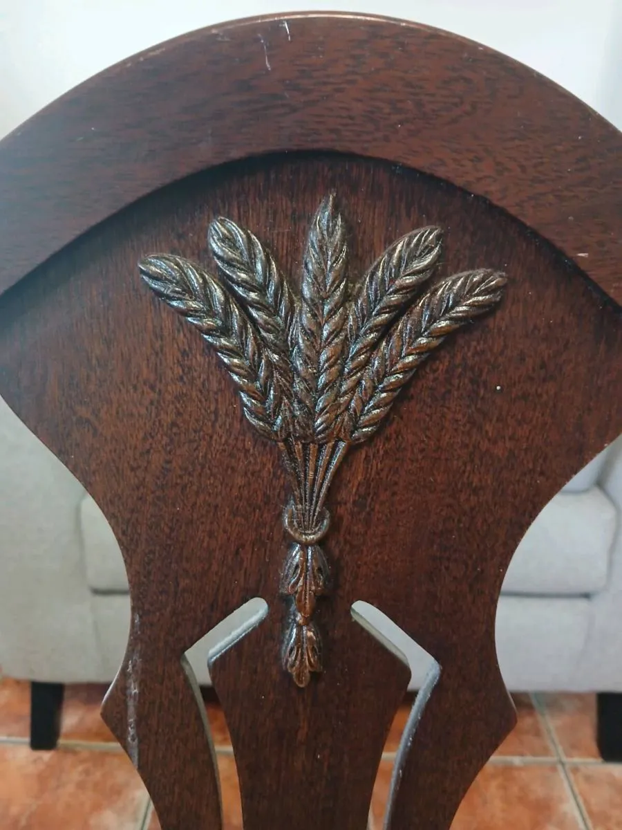 Mahogany table + 6 chairs - Image 3