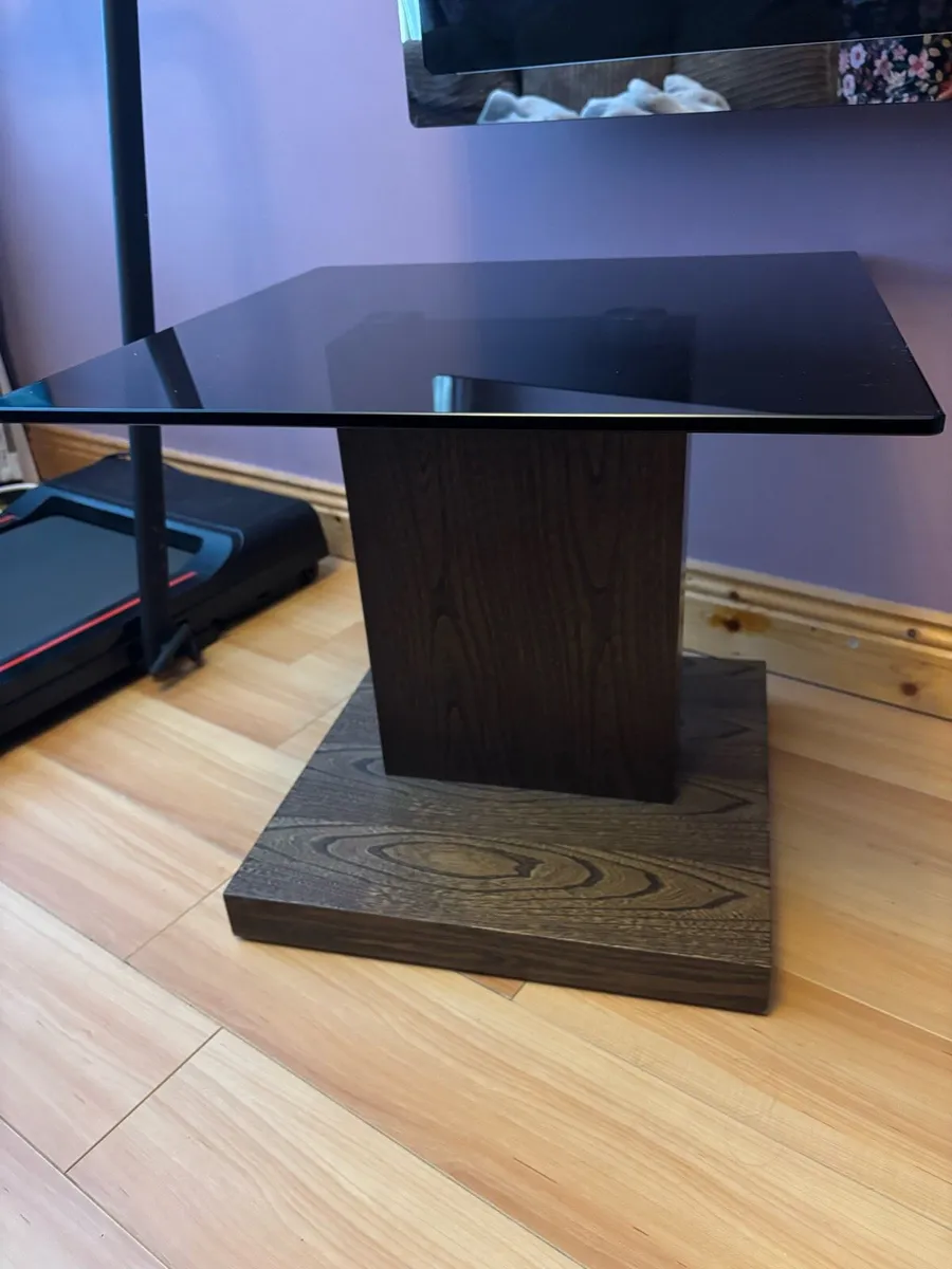 Modern Glass‑Top Side Table - Image 2