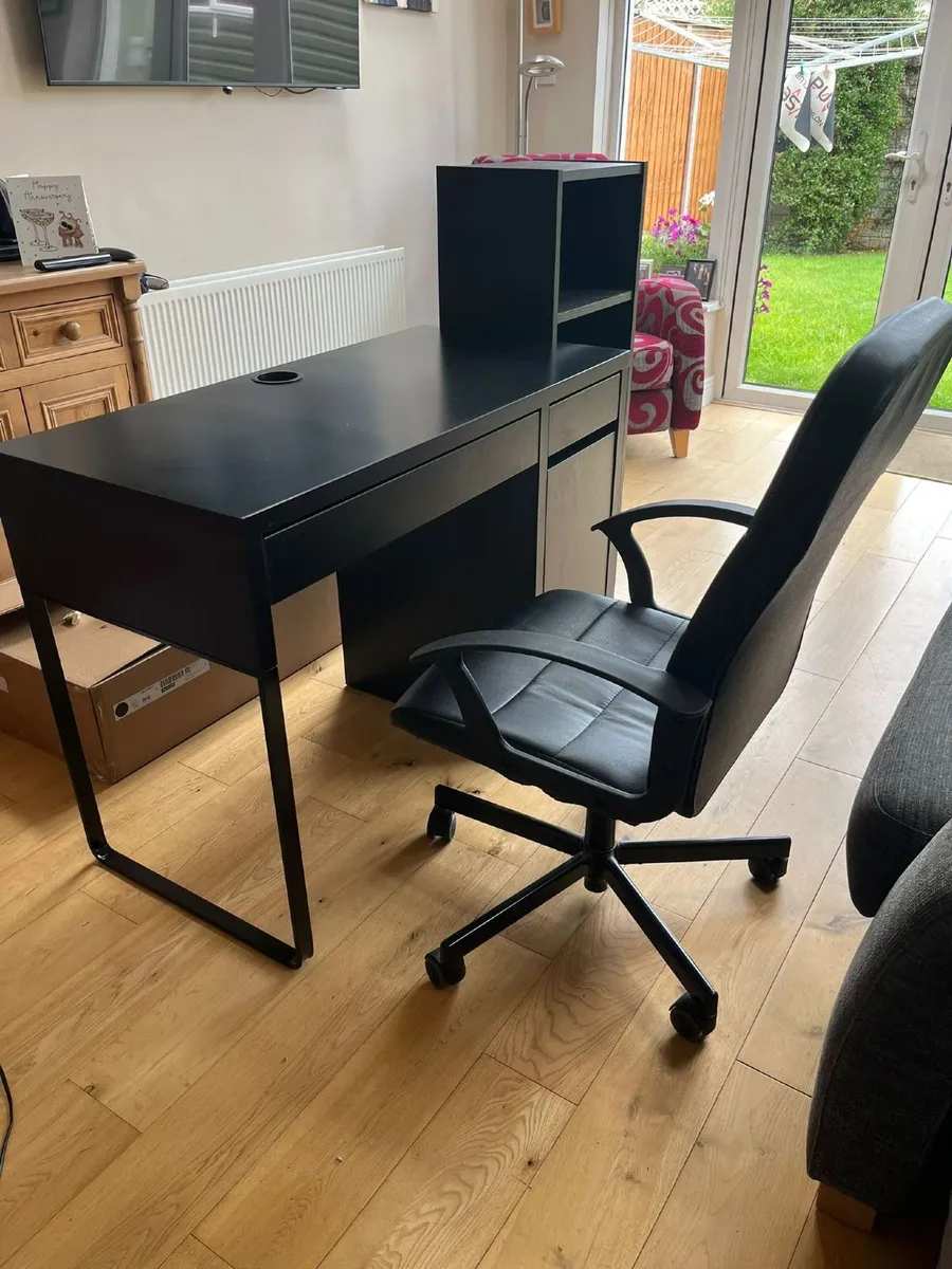 Office desk, Chair & bookcase (IKEA) - Image 1