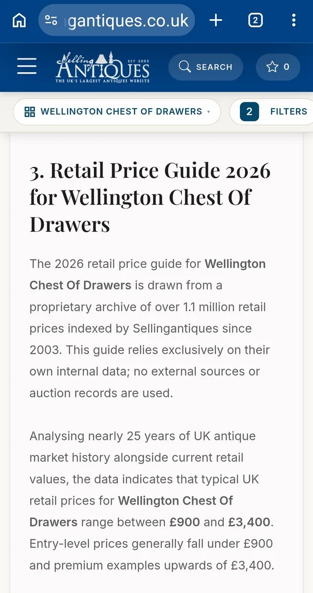 Wellington chest , 7 drawers - Image 3