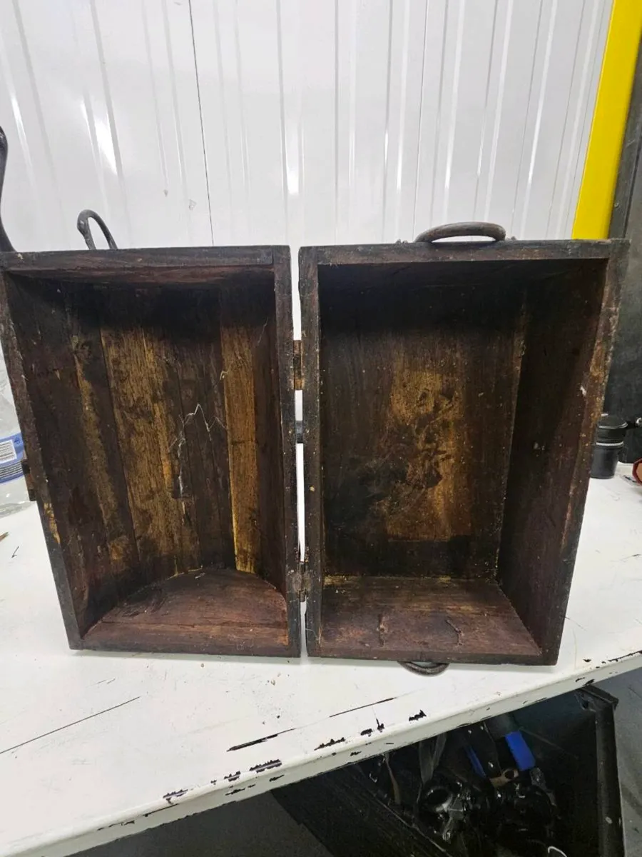 Antique timber box - Image 4