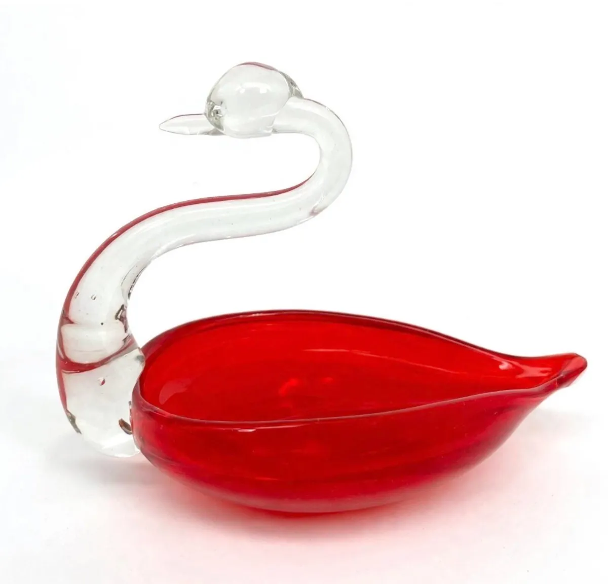 Vintage hand blown swan glass - Image 3