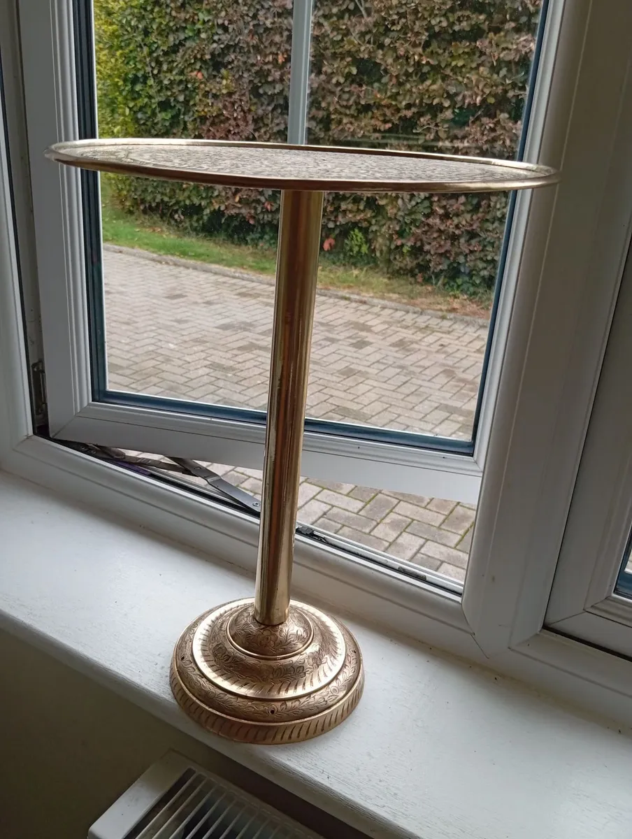 Vintage brass side table - Image 3